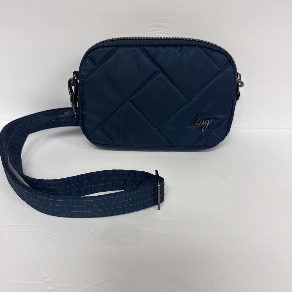 Lug Coupe SE Crossbody Belt Bag Navy Quilted Excellent Condition